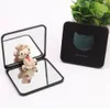 Mirrors HE30 Square Makeup Mirror Portable Doublesided Cosmetic Mirror Folding Pocket Compact Mirror Travel Accessories Christmas