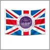 Banner Flags Queen Elizabeth II Platinums Jubilee Flag 2022 Union Jack The Queens 70th Anniversary British Souvenir Drop Delivery Ho Dhlpo