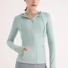 Fitnessstudio-Kleidung, einfarbig, eng, Damen, durchgehender Reißverschluss, umfassendes Training, Joggen, Kapuzenpullover, Jacke, Sport, Fitness, langärmelig, Mantel, Yoga-Kleidung