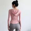 Tricots pour femmes en plein air à séchage rapide haut de sport printemps automne costume femmes entraînement course Cardigan veste à capuche