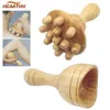 Relaxation Wooden Swedish Massage Cup Mushroom Massager Wood Therapy Massage Tools for Anti Cellulite Lymphatic Drainage Muscle Relaxation