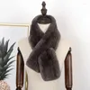 Scarves Long Real Rex Fur Scarf Pull Through Women's Neck Trim Winter Collar Wraps Wholesale Price