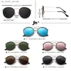 Retro Polariserade runda solglasögon för män Kvinnor Vintage Double Bridge Frame Driving Sun Glasses UV400 L230523