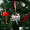 Julekorationer Brandnew DIY Namn Välsignelser PVC Bilträd hängande Pendant Söt snögubbe Xmas Ornament Drop Delivery Home Garden Dhsxo