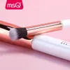 Pinsel MSQ 15 Stück Gesichts-Make-up-Pinsel, professionelles Weiß/Roségold, synthetisches Haar, Puder, Foundation, Lidschattenpinsel, Kosmetik-Make-up-Set