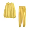 Tracksuits Women's casual sweatshirts pants lounge sportswear 2PCS autumn and winter clothing hoodies thick sets P230531