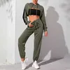 Tracksuits Women's two-piece elegant solid color oversized warm hoodie pants sportswear autumn winter track and field wear P230531