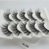 Faux Cils QSTY 5 Paires 3D Cheveux De Vison Épais Bouclés Bande Complète Cils Extension De Cils Mode Femmes Yeux Maquillage 230530