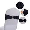 Noeuds de dossier de chaise sans attache ceintures de chaise pour couverture de chaise de banquet de mariage bande de couverture de chaise de ceinture extensible avec boucle pour décorations de fête d'anniversaire fournitures de mariage