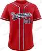 Jersey de béisbol personalizado Jerseys bordados a mano cosidos personalizados Hombres Mujeres Jóvenes Cualquier nombre Cualquier número De gran tamaño Mezclado Enviado Rojo 3105014