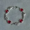 Lien Bracelets Vampire Chauve-Souris Sang Rouge Gothique Bracelet Victorien Grenat Rubis Mariage Goth