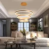 Chandeliers Nordic Modern Round Ring LED Ceiling Pendant Lights Suitable For Living Room Dining Hall Home Decoration Light Fixtures