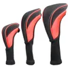 Andra golfprodukter 3PCSSet Portable Club Head Cover Wood Cover Driver 1 3 5 Fairway Woods headcovers Long Neck Golfing Accessories 230530