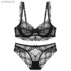 Slips Slipje 2021 Nieuwe Stijl Vrouwen Sexy Bh Sets Ultradunne Transparante Abcde Cup Ondergoed Pak Vrouwelijke Plus Size lingerie L230518