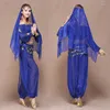 Стадия ношения женщин с длинным рукавом исполняющая юбка женская танцевальная практика набор танцев на живот 2023 Танцы исполнения египта костюмы H4554