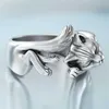 Band Ringen Schattig Fortuin Kat Vorm Vrouwen Opening Ringen Zilver Kleur Dance Party Vinger Ring Delicaat Meisje Gift 2021 Nieuwe mode-sieraden J230531