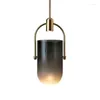 Lampade a sospensione Nordic Simple Single Head Light Glass Cover Restaurant Bar Cafe Coffee Shop Personalità Lampada da comodino creativa