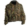 Hunting Sets Adult 3D Leaves Bionic Camouflage Hunting Ghillie Suit Durable CS Shooting Suit Breathable Tactical Military Combat Clothes Set 230530