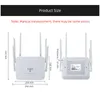 Routers LT260A Dual Band 2.4G 5.8 GHz 1200Mbps Modem 3G VPN 4G WiFi Router med SIM Card Slot Network Mobile WiFi Hotspot Unlock Europe