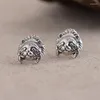 Stud -oorbellen S925 Silver Retro Craft Fashion