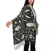 Scarves Personalized Printed Halloween Witchcraft Witch Scarf Women Men Winter Warm Occult Witchy Magic Shawls Wraps