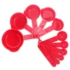 11pcs/set Home Kitchen Baking Accessory Plastic Measuring Cups Spoons Set Professional Coffee Salt Flour Sugar Scoop