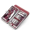 Kit 19pcs/set in acciaio inossidabile manicure set per unghie cucchiaio cuticole Scissori per utensili da pedicure kit di pedicure