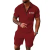 Men's Tracksuits Men Summer Brand Tracksuit Fashion Turn Down Collar Zipper Polo Shirt Shorts Sports Jogging Suit Casual Stylish Sweatersuit Set 230531