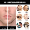 Эпилятор для мужчин, набор для бритья лица и тела, электрический триммер для волос в носу, машинка для стрижки тела для мужчин и женщин, эпилятор для бикини, перезаряжаемая бритва