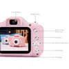 Kameror Mini Kids Digital Camera HD 1080p 2.0 '' LCD -barn med söt kattunge skyddande fodral Mikro Dual Camcorder Child for Gift