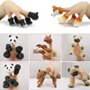 Puppets 1Set Children Finger Puppet Animals Squirrel Hand Story Game Cat Puppy Panda Dolls Toys For Gifts 230530