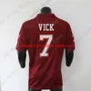 قمصان كرة القدم فيرجينيا التكنولوجيا Hokies Jersey NCAA College Michael Vick Size S-3XL جميع الشباب المخيطين الرجال الأحمر