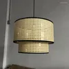 Pendant Lamps Southeast Asia Rattan Art Chandelier Modern Handmade Living Room Bedroom Lighting Hall Lamp Japanese Pastoral Style E27