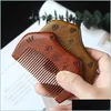 Designer Masks Sandalwood Comb Custom Your Logo Beard Customized Combs Laser Engraved Wooden Hair Drop Delivery Home Garden Housekee Dhkms