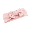 Accessoires pour cheveux 32 PCS/Lot tissu côtelé noeud noeud bébé bandeau bord fermé noeud papillon doux Turban tête enveloppes infantile