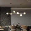 Pendant Lamps Gold Light Copper Christmas Balls Ceiling Hanging Modern Lights Industrial Glass Box