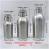 Hip Flasks Outdoor Large Capacity Thermal Insation Beer Barrel Stainless Steel Portable Secure Swing Top Lid Wine Bottle Dh1316 Drop Dhglz