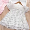 Robes de fille Toddler Summer New Girls Love Print Dress Baby Girl Bubble Sleeve Ladies Style Princess Dress Kids Clothes Robe AA230531