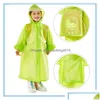 Regenjassen Mode Schooltas Regenjas met capuchon Eva Kinderen Poncho Kinderregenkleding Reisregenjas 5 kleuren Waterdichte kleding Dh0737 Drop Dhcsa