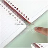 Noteerpads Soft Light Color Notepad A5/B5 Looseleaf Notebook Waterdichte ER verwijderbare vervangbare schoolkantoor Severvangen VT1470 Drop D Dhylh