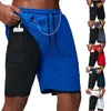 Men's Shorts Running Shorts Men 2 In 1 Double-deck Sport Gym Shorts Quick Dry Fitness Jogging Short Pants Training Workout Summer Men Shorts J230531