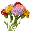 Decorative Flowers Great Hand Braiding Carnation Flower Crafts Festival Decoration Woolen Yarn Attractive Home Decor