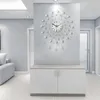 Wandklokken groot formaat 33 cm metalen kristallen klok moderne stijl glanzende luxe mode thuiskamer decoratie hangen