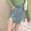 SKIRTS NOVILVEL GIRL GIRL SEXY CURTO DENIM SAIA MULHERM Women Summer Autumn High Caist S-5xl Tamanho BodyCon A-line