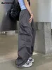 Y2k Streetwear Cargo Poches Pantalons pour Femmes Coréen Harajuku Mode Nouveau Chic Pantalon Pantalon De Survêtement Large Jambe Pantalon