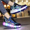 Sneakers Roller Skates 2 Wheels Shoes Glowing Lighted Led Children Boys Girls Kids Fashion Luminous Sports Boots Casual Sneakers 230530