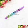 wholesale Ballpoint Pens Fairy Stick Pen Gel Blue Black Ink Drift Sand Glitter Crystal Creative Rainbow Ball Girls Gift Vt0329 Drop Delivery O Dhs6Y