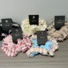 Ins Hot Selling Retro Small Fragrance Organza Elastic Hair Scrunchie Simple And Sweet Tassels Hair Rope Hair Accessories