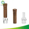 Smoking Pipes Walnut wood nozzle, a new hot selling glass pipe and wooden nozzle