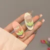 Clip per capelli per bambini Ragazze Cute Color Side Bangs Clip Ragazze Baby Headdress Tulip Flower Princess Hair Jewelry